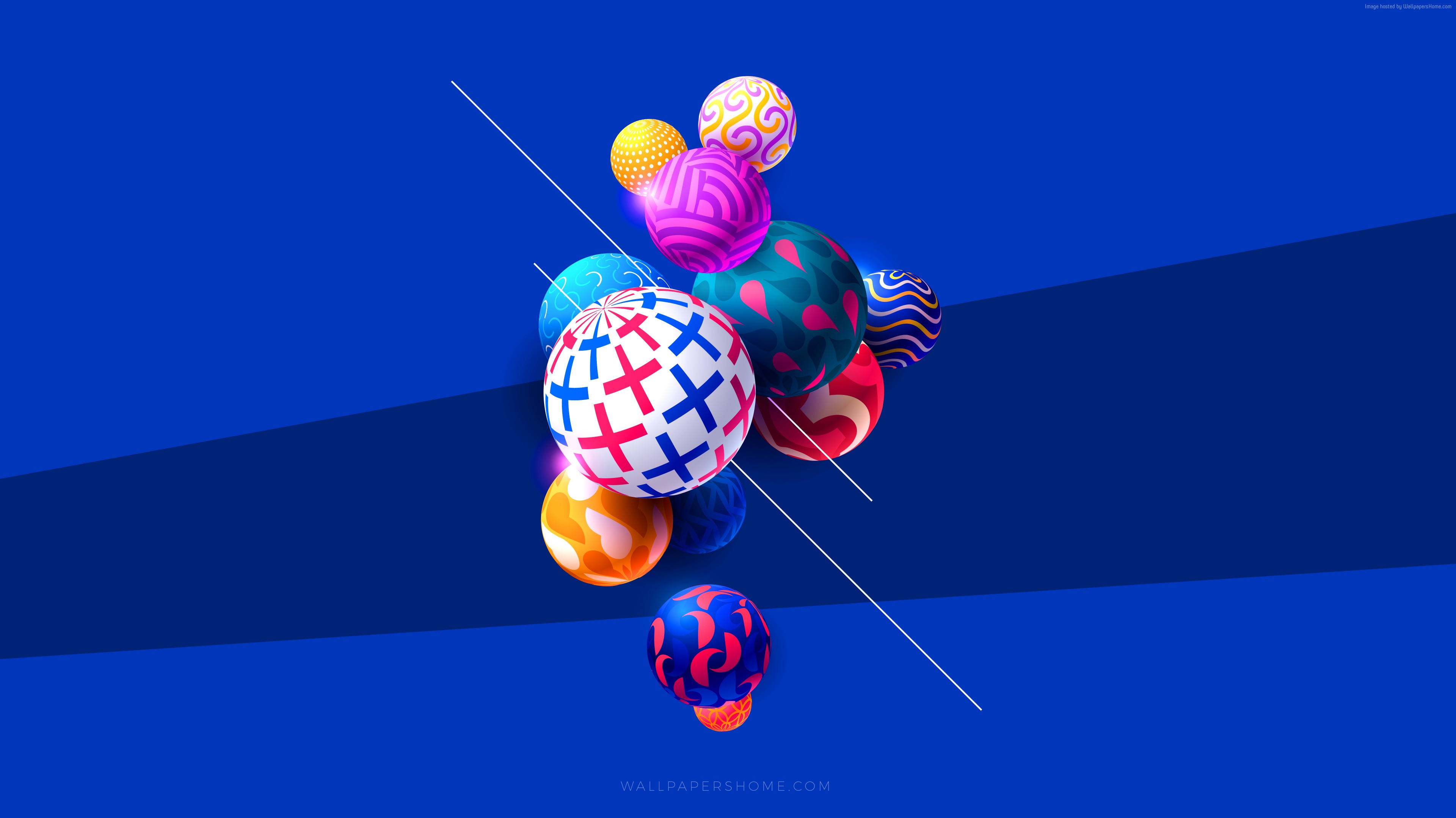 Wallpaper abstract, balls, colorful, modern, 4k, 5k, 8k, Abstract 595868670